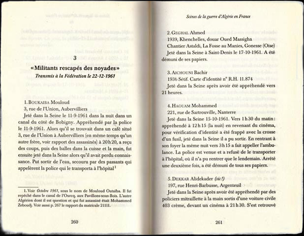 Rapport interne du FLN - Scenes de la guerre d'Algérie en France-Einaudi